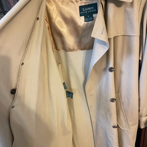 Lauren Ralph Lauren Twill Double-Breasted Belted Trench Coat
